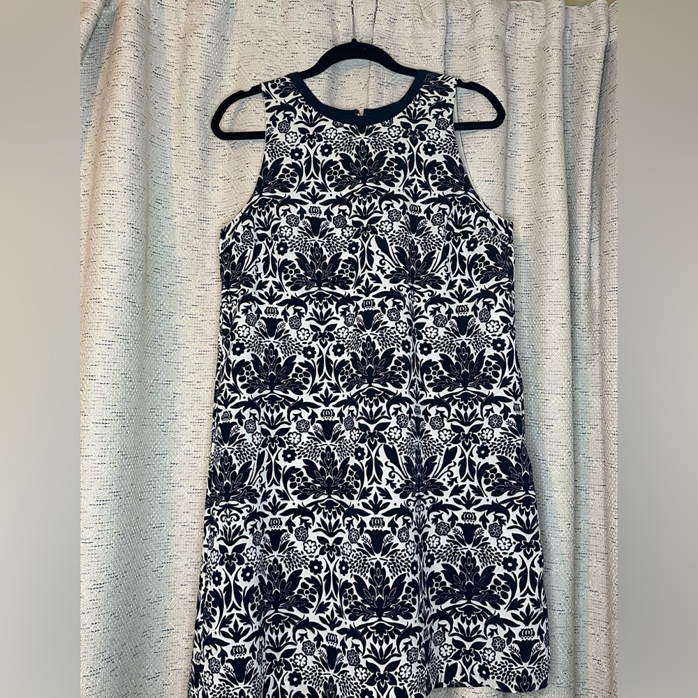 Navy & White Floral Dress